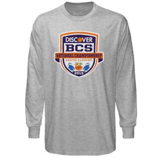 2013 BCS National Championship Logo Long Sleeve T Shirt   Ash