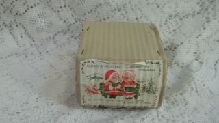   Claus Salt Pepper Shakers Kissing on A Bench Old Vintage in Box