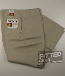 Ben Davis Classic Original Sand Khaki Twill Working Flat Front Pants 