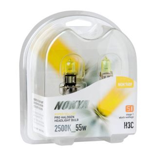 Nokya Hyper Yellow Pro Halogen Headlight Bulbs H3C 55W 2500K Stage 1 