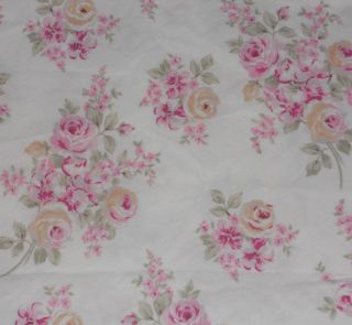 Simply Shabby Chic Pink Roses Blush Beauty Cotton Cottage style Shower 