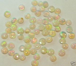 01 Carats Tol Natural Loose Gem A Lot 63 Pce Round Solid White Opal 