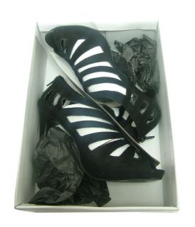 joblot of 10 womens black strap ex highstreet heeled shoes