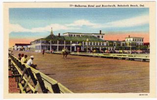 Rehoboth Beach de Postcard Belhaven Hotel Boardwalk