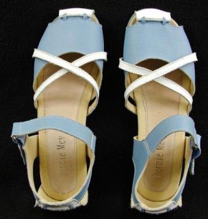 bernie mev jibe blue white sandals shoes 40 9 9 5 description up for 