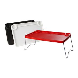 IKEA Bed Tray Foldable 22x14 Breakfast Table Laptop Desk White Black 