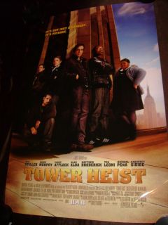 Ben Stiller Tower Heist Orig Movie Poster DS 27 x 40 One Sheet Eddie 