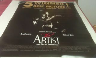The Artist Movie Poster 2 Sided Original Academy 27x40 Jean Dujardin 