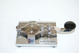 Bencher RJ 2 Chrome Key Telegraph Morse Code Ham Radio MFJ Icom
