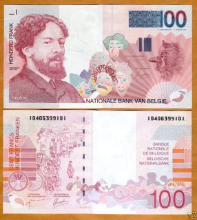 Belgium 100 Francs 1995 2001 P 147 UNC Last Pre Euro