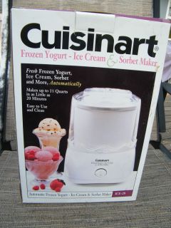 Cuisinart Electric Ice Cream Yogurt Sorbet Maker Ice 20 New