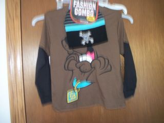 Scooby Doo Long Sleeve Tshirt Beenie Cap Hat XS s M