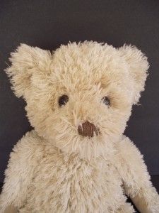 Retired Russ Berrie 18 Benet Plush Teddy Bear Cream Stuffed Animal 