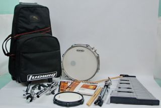 Student Percussion Kit Ludwig Bag Snare Drum Xylophone Books Sticks 