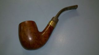 Vintage Tobacco Pipe Willmer Belfairs 5003 Made in England Brass Bent 