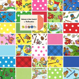   Country Charm Pack 5 Fabric Squares Berenstain Bears 55500