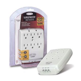 Belkin SurgeMaster 6 Outlet Surge Protector Wall Mount 1045 Joules 