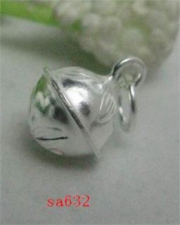 1pc Charm Jewelry Bell Bead Dangle Pendant Bracelet 925 Sterling 