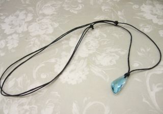 H20 Just Add Water Mermaid Style Blue SWAROVSKI Crystal Necklace 
