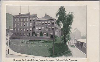 United States Cream Separator Bellows Falls Postcard