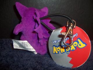 Pokemon Plush Gengar Clip on Zipper Pull Keychain Toy