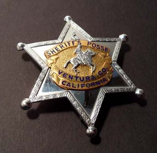 1939 Ventura County California Sheriffs Posse Badge