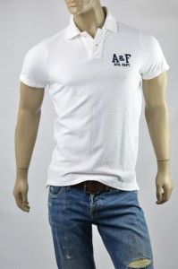 Mens Abercrombie Fitch A&F Moody Pond Polo T Shirt SZ L Muscle Slim 