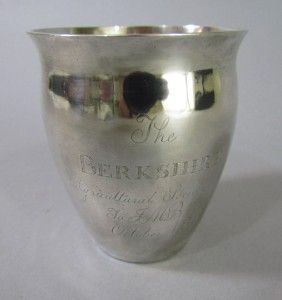 1819 Coin Silver Presentation Cup Cann B. Bement Pittsfield MA