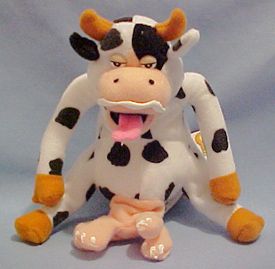 Bessie Cow Meanie w Mustache Udders Got Milked LOOKS EXHAUSTED CUTE 