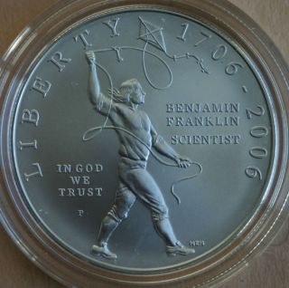 2006 Benjamin Franklin Coin Chronicles Silver Dollar US Mint 