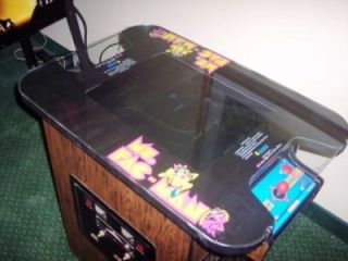 MS Pacman Galaga Arcade Video Game Cocktail Table