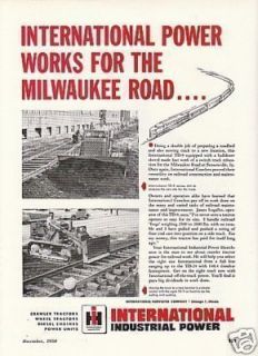 1950 IH TD 9 Crawler Ad Milwaukee Road Bensenville IL