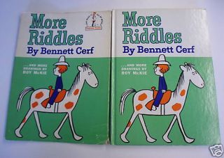 More Riddles Bennett Cerf DJ 1961 Seuss Series