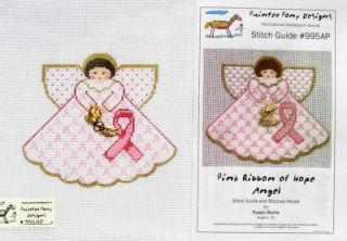 Painted Pony Pink Ribbon Angel of Hope Handpainted HP Needlepoint 