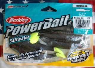 berkley powerbait 4 mullet morning glory fishing baits 6 ct