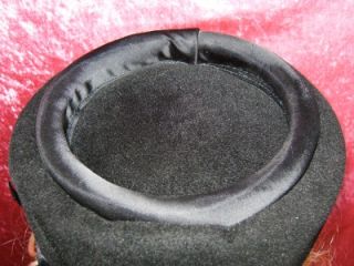 roberta bernays vintage black pillbox hat rhinestone