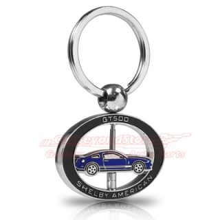 this stylish metal key ring features a spinner mustang shelby