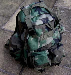 US Army Style Rucksack Backpack Bergen 35L Woodland Camo