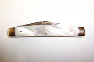 Bertram Cutlery Co 124 MO Hen Rooster Pearl Handle Congress Knife 1990 