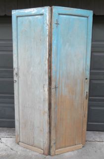 Antique 19th Centiury Bi Fold Barn Doors Primitive Orig Hardware 