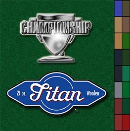 Championship Titan 8 Billiard Pool Table Felt Cloth