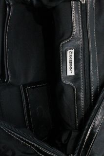 Giani Bernini Black Pleated Front Double Handle Satchel Handbag Medium 