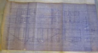 Huge Old 1947 Bessemer Lake Erie Railroad Co Train Blueprint Drawing 