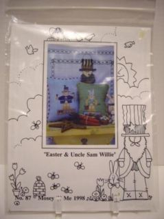 Mosey N Me Cross Stitch Easter Uncle Sam Willie 87