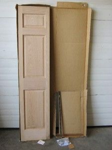 Panel Raised Solid Oak Bifold Door Unfinished 30w x 79 H x 1 1 4 