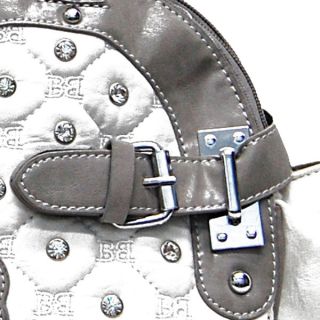 Betty Boop Signature Quilted Studs Side Belts Satchel Handbag Purse 