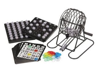 New Complete Bingo Game Kit Set Cage Cards Balls 