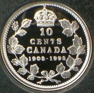 Angus Coin Shop” 1908 1998 CANADIAN SILVER 10 CENT MINT ULTRA 
