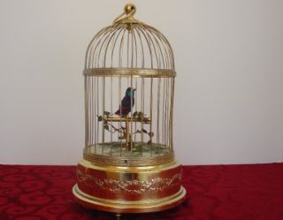   Bontems Musical Mechanical Singing Bird Cage Automaton Music Box