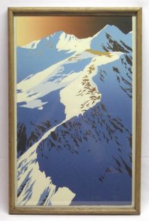 Byron Birdsall 1937 Alaskan Snow Capped Mountains Signed Serigraph 92 